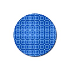 Df Blue Woollister Rubber Round Coaster (4 Pack)  by deformigo