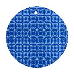 Df Blue Woollister Round Ornament (two Sides) by deformigo