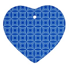 Df Blue Woollister Heart Ornament (two Sides) by deformigo