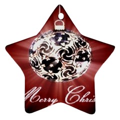 Merry Christmas Ornamental Star Ornament (two Sides) by christmastore