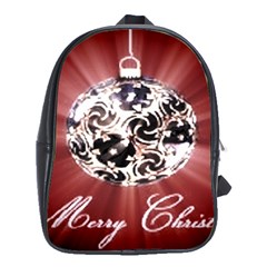 Merry Christmas Ornamental School Bag (xl) by christmastore