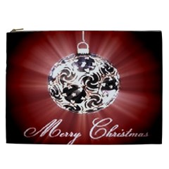 Merry Christmas Ornamental Cosmetic Bag (xxl) by christmastore