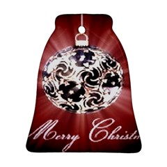 Merry Christmas Ornamental Bell Ornament (two Sides) by christmastore