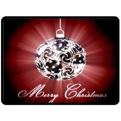 Merry Christmas Ornamental Double Sided Fleece Blanket (large)  by christmastore