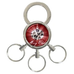 Merry Christmas Ornamental 3-ring Key Chain by christmastore