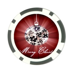 Merry Christmas Ornamental Poker Chip Card Guard by christmastore