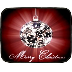 Merry Christmas Ornamental Double Sided Fleece Blanket (mini)  by christmastore