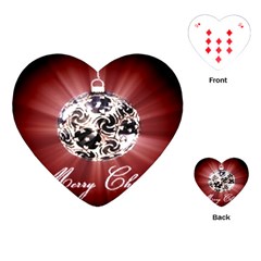 Merry Christmas Ornamental Playing Cards Single Design (heart)