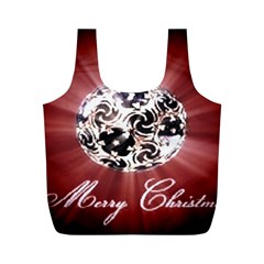 Merry Christmas Ornamental Full Print Recycle Bag (m)