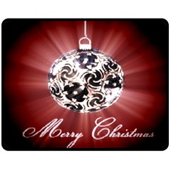 Merry Christmas Ornamental Double Sided Fleece Blanket (medium)  by christmastore