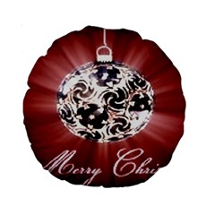 Merry Christmas Ornamental Standard 15  Premium Round Cushions by christmastore