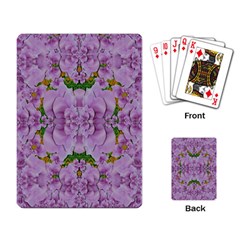 Fauna Flowers In Gold And Fern Ornate Playing Cards Single Design (Rectangle)