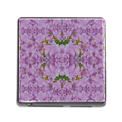 Fauna Flowers In Gold And Fern Ornate Memory Card Reader (Square 5 Slot)