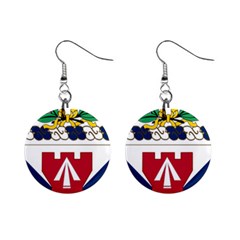 Coat Of Arms Of United States Army 111th Engineer Battalion Mini Button Earrings by abbeyz71