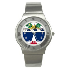 Coat Of Arms Of United States Army 111th Medical Battalion Stainless Steel Watch by abbeyz71