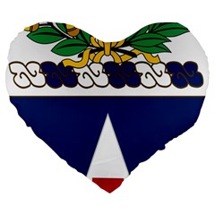 Coat Of Arms Of United States Army 111th Medical Battalion Large 19  Premium Heart Shape Cushions