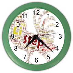 Fighting Golden Rooster  Color Wall Clock by Pantherworld143