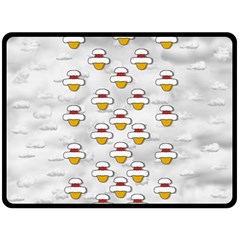 Santa And His Elves Fleece Blanket (large)  by pepitasart