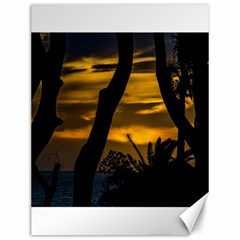 Silhouette Sunset Landscape Scene, Montevideo   Uruguay Canvas 12  X 16  by dflcprints