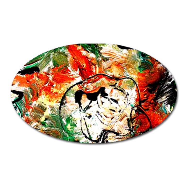 Lilies In A Vase 1 4 Oval Magnet