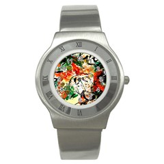 Lilies In A Vase 1 4 Stainless Steel Watch