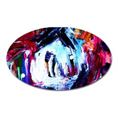 Funny House 1 1 Oval Magnet by bestdesignintheworld