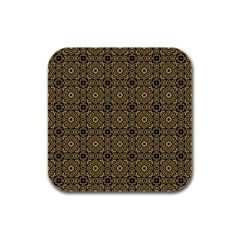 Df Tobacco Field Rubber Square Coaster (4 Pack)  by deformigo