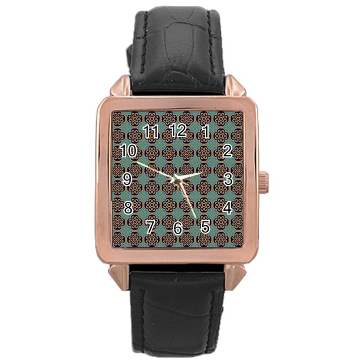 DF Catania Rose Gold Leather Watch 