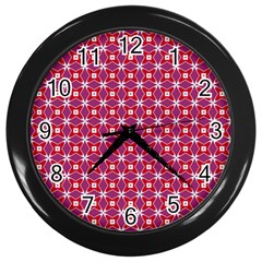 Df Magenta Rumor Wall Clock (black) by deformigo