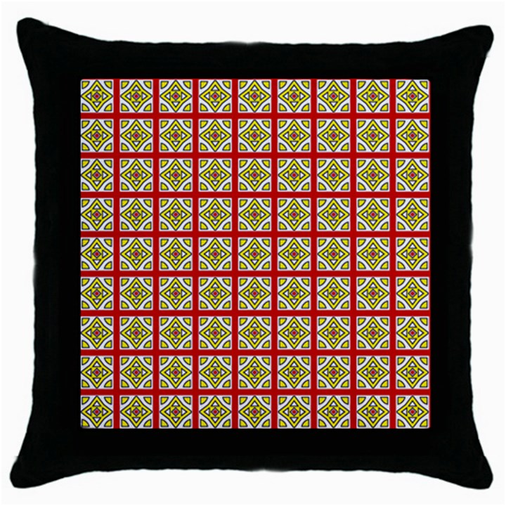 DF Hackberry Grid Throw Pillow Case (Black)