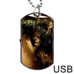 Christmas Tree  1 17 Dog Tag USB Flash (Two Sides)