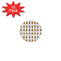 Ginger Breads Dancing So Merry 1  Mini Buttons (10 Pack)  by pepitasart