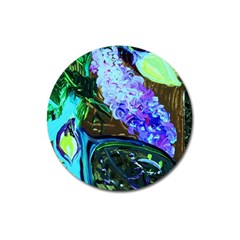 Lilac And Lillies 1 Magnet 3  (round) by bestdesignintheworld