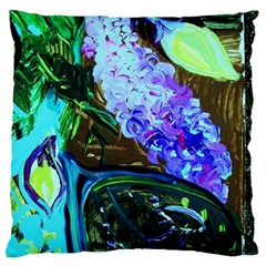 Lilac And Lillies 1 Large Flano Cushion Case (two Sides) by bestdesignintheworld
