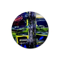 Between Two Moons 7 Rubber Round Coaster (4 Pack) 