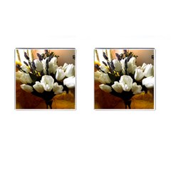 Tulips 1 3 Cufflinks (square) by bestdesignintheworld