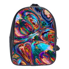 Seamless Abstract Colorful Tile School Bag (large) by HermanTelo