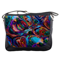 Seamless Abstract Colorful Tile Messenger Bag by HermanTelo