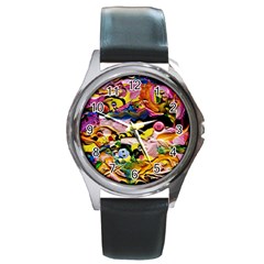 Alice Walk 1 2 Round Metal Watch by bestdesignintheworld