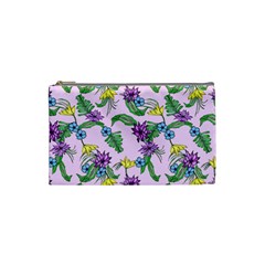 Tropical Flowers Cosmetic Bag (small) by fabqa