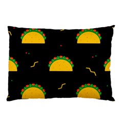 Festive Seamless Pattern With National Taco Food Pillow Case by Wegoenart
