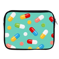 Pills Medicines Seamless Pattern Blue Background Apple Ipad 2/3/4 Zipper Cases by Wegoenart