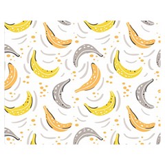 Seamless Stylish Pattern With Fresh Yellow Bananas Background Double Sided Flano Blanket (medium)  by Wegoenart