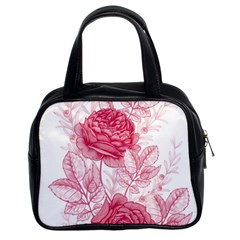 Flower Seamless Pattern With Roses Classic Handbag (two Sides)
