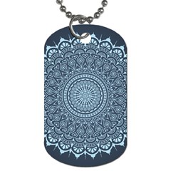 Luxury Mandala With Golden Arabesque Pattern Arabic Islamic East Style Dog Tag (one Side) by Wegoenart