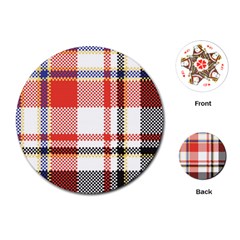 Plaid Mosaic Pixel Seamless Pattern Playing Cards Single Design (round) by Wegoenart