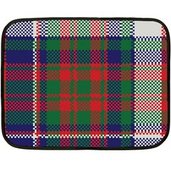 British Tartan Check Plaid Seamless Pattern Fleece Blanket (mini) by Wegoenart