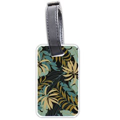 Fashionable Seamless Tropical Pattern With Bright Red Blue Plants Leaves Luggage Tag (one Side) by Wegoenart