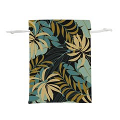 Fashionable Seamless Tropical Pattern With Bright Red Blue Plants Leaves Lightweight Drawstring Pouch (m) by Wegoenart