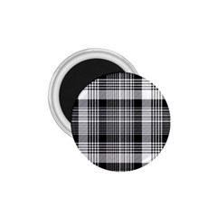 Black White Plaid Checked Seamless Pattern 1 75  Magnets by Wegoenart